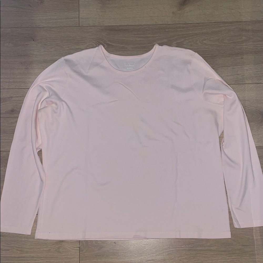 L.L. Bean Soft Pink and Cream Tees/ bundle of Long sleeves - Picture 4 of 4